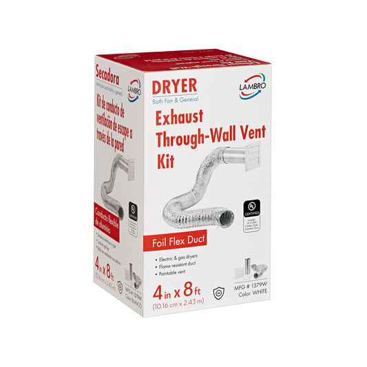 Dryer Duct Louvered Vent Kit - EZF044 / 60593 - #1379W MEGA
