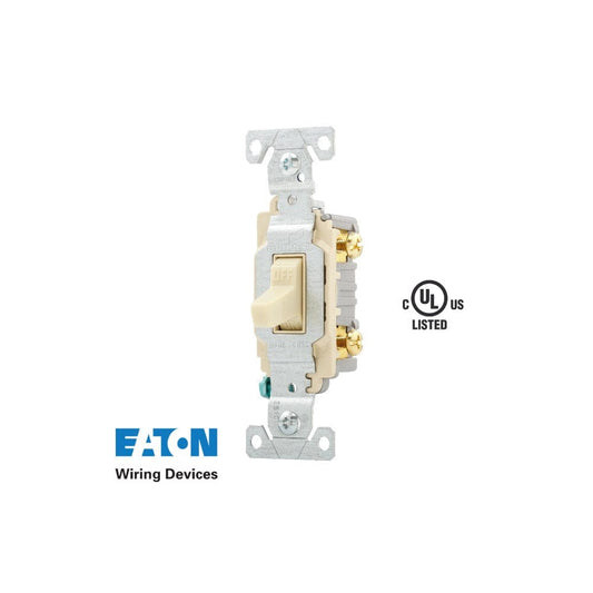 20AMP SINGLE POLE IVORY TOGGLE SWITCH - CS120V MEGA