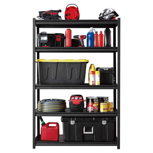 5-Level Metal Shelf featuring spaced shelves that provide ample space to store books, boxes, toys, or whatever you need- 455151 ebuystt