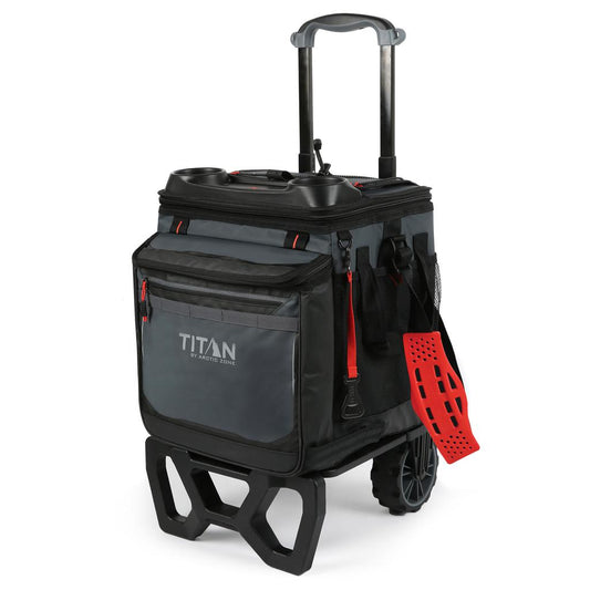 Arctic Zone 60 Can Rolling Cooler with A.T. Cart - Ice up to 3 Days. -456659 ebuystt