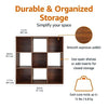 Storage Cube Shelf Organizer, 9 Cubes, Espresso, 11.7