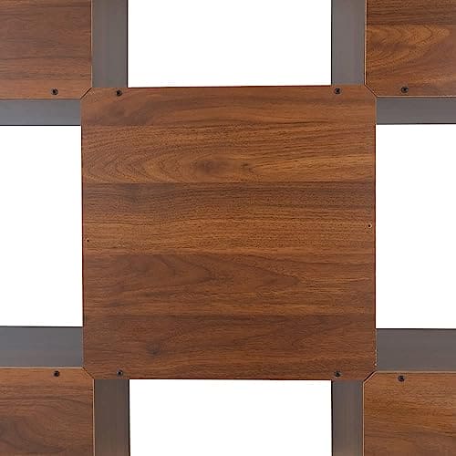 Storage Cube Shelf Organizer, 9 Cubes, Espresso, 11.7"D x 35.9"W x 35.9"H EBUYSTT