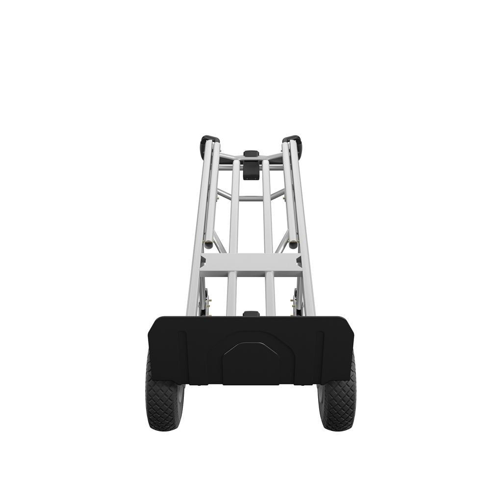 Cosco Handmick 3 In 1 Convertible Pneumatic 1000 Lbs Load Capacity 61" Height, 55-3/4" Length X 21" Width Hand Truck - Easily Converts To A 2 Wheel Upright, 4 Wheel Cart, Or An Assisted 4 Wheel Hand Truck - 206260 Ebuystt
