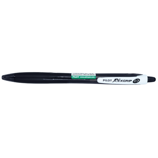 Pilot, Retractable Ballpoint Pen, Rexgrip, Black, 0.7mm - 4902505326325 Pie's Variety Store