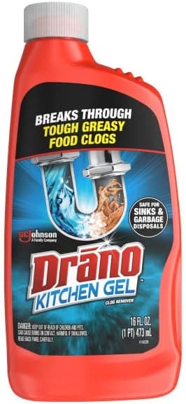 DRANO KITCHEN GEL DRAIN REMOVER 16OZ - DKGDR16 Pie's Variety Store