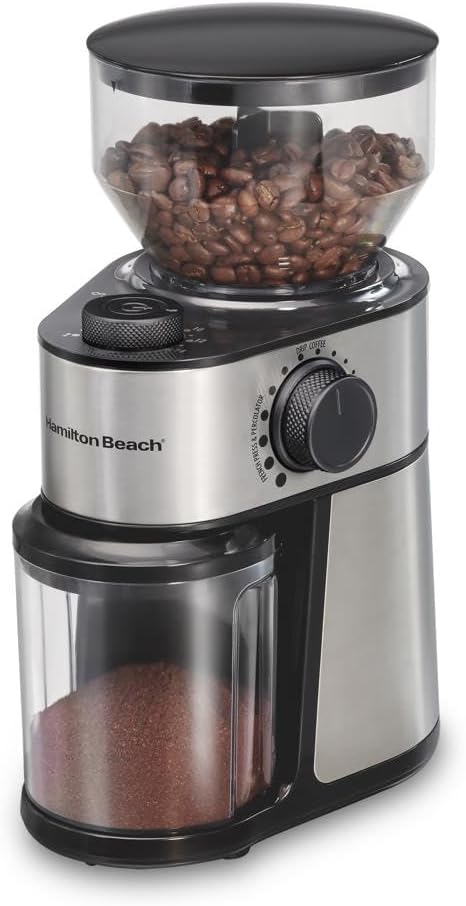 HAMILTON BEACH 80385 FLAT BURR COFFEE GRINDER - HTBQM80385 Pie's Variety Store