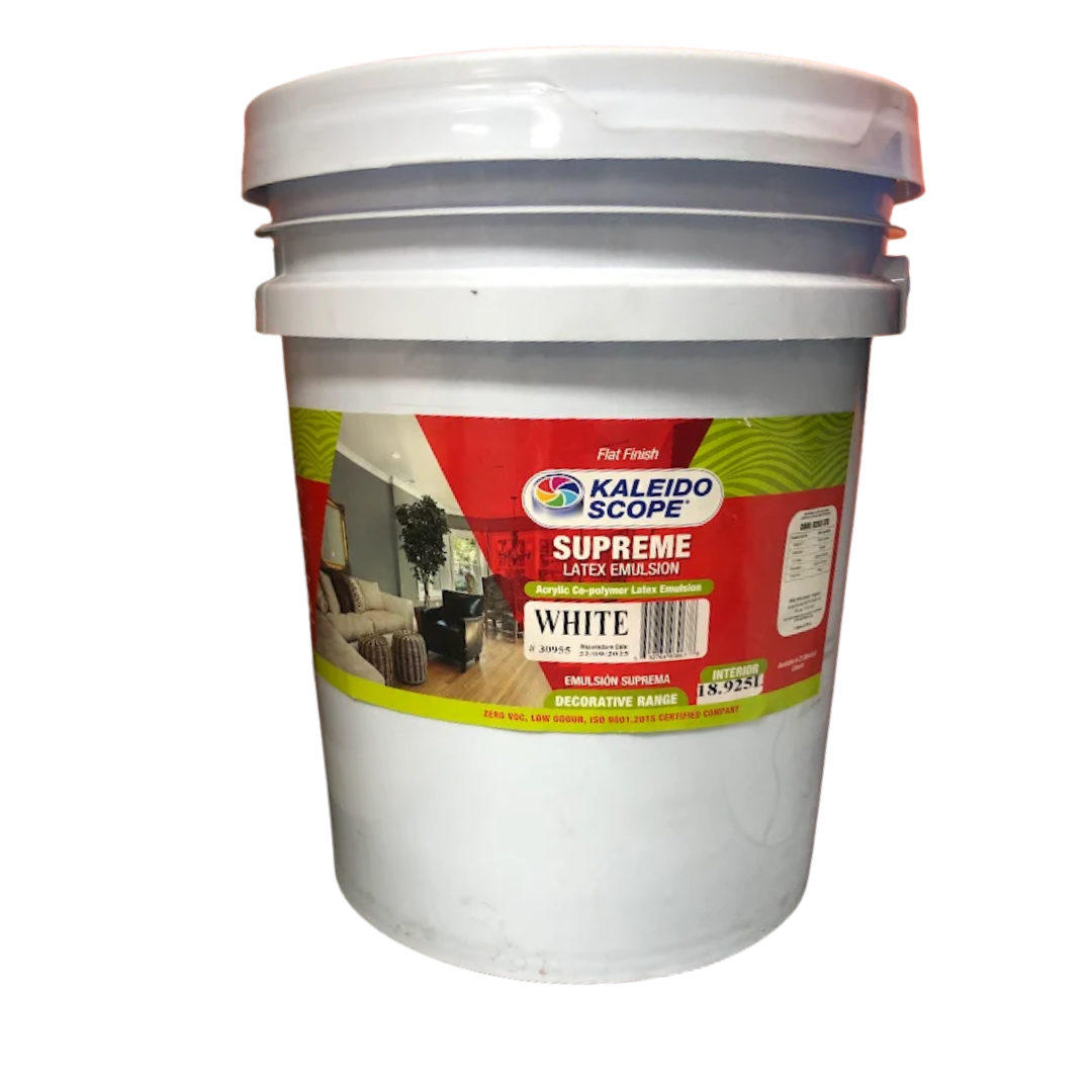 Kaleidoscope Paints Supreme Long Lasting Emulsion for Interior Brick, Concrete and Cement Plastered Walls or Ceiling -5 Gallon - D203-STD-020L MEGA