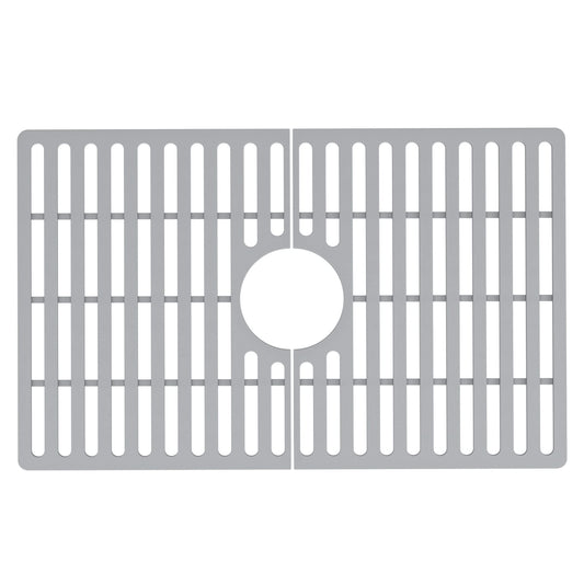 VIGO 24 in. x 15 in. Silicone Kitchen Sink Protective Bottom Grid for Single Bowl 27-in Sink in Gray - VGSG2718 VIGO