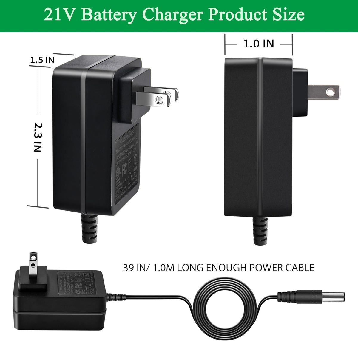 21V Lithium Battery Charger for 20V/21V Power Tools - Compatible with Mini Chainsaw, Hand Drills, Electric Wrenches, Screwdrivers - Fast Charging & Overload Protection. Gonine