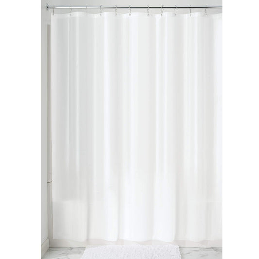 iDesign Waterproof PEVA Bathroom Shower Curtain Liner - 72" x 72", White InterDesign