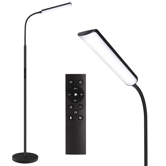 Dimunt LED Floor Lamp, Bright 15W Floor Lamps for Living Room with 1H Timer, Stepless Adjustable 3000K-6000K Colors & Brightness Standing Lamp with Remote & Touch Control Reading Floor Lamps Dimunt