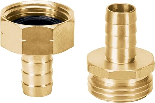 Truper 12704 / CFM-1/2B - 1/2" (13 mm) Brass Male/Female Hose Connectors ebuystt