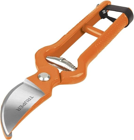 TRUPER FORGED 1" BYPASS PRUNER 10" LENGTH- T-5100 Truper Classic Style Serrated Blade Edge, Bypass Blade Type For Ambidextrous Hand Orientation - 18545 MEGA