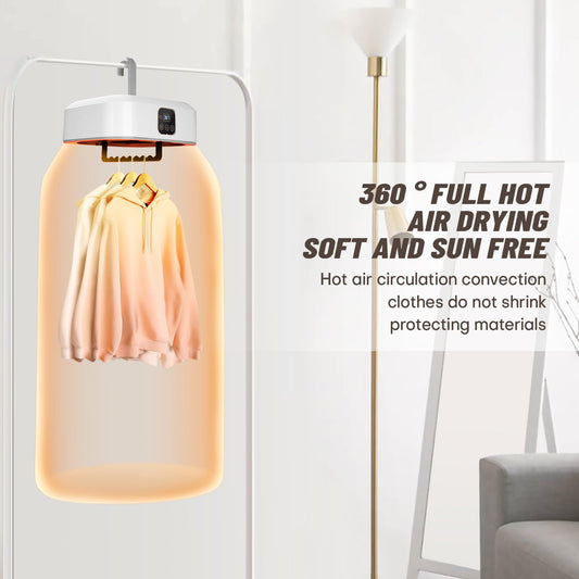 Portable Clothes Dryer,Mini Laundry Dryers with Remote Control, Small Compact Foldable Electric Drying Machine with Dry Bag for Travel,RV, Home,Apartment Rolitwils