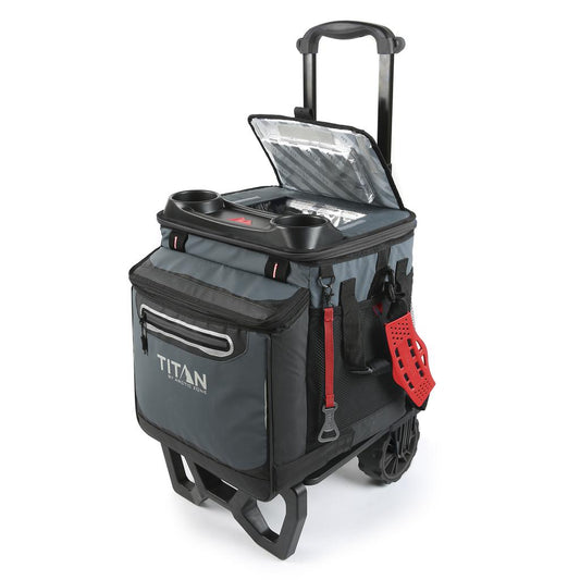 Arctic Zone 60 Can Rolling Cooler with A.T. Cart - Ice up to 3 Days. -456659 ebuystt