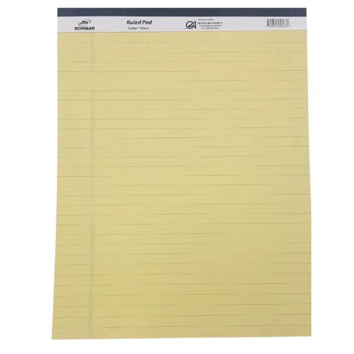 Scholar, Ruled Writing Pad, Letter Size, White - 70474100385 Pie's Variety Store