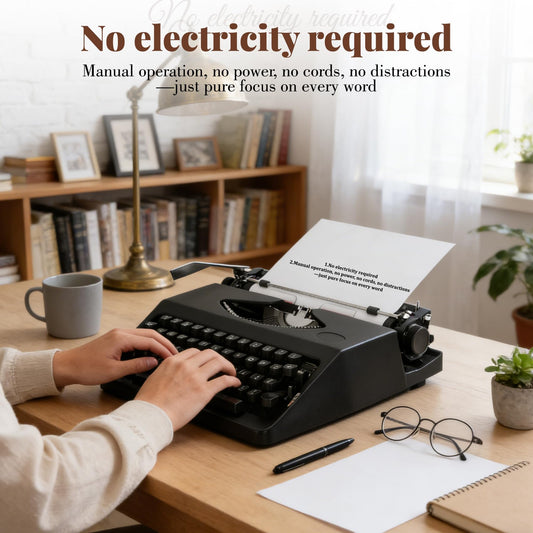 Vintage Manual Typewriter with Ribbon for Typing, Smooth Creative Writing Dmzosmd