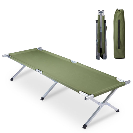Outvita Folding Camping Cot, Sleeping Bed with Carry Bag, Lightweight Portable Cots for Travel, Fishing, Hiking and Outdoor Activities ebuys