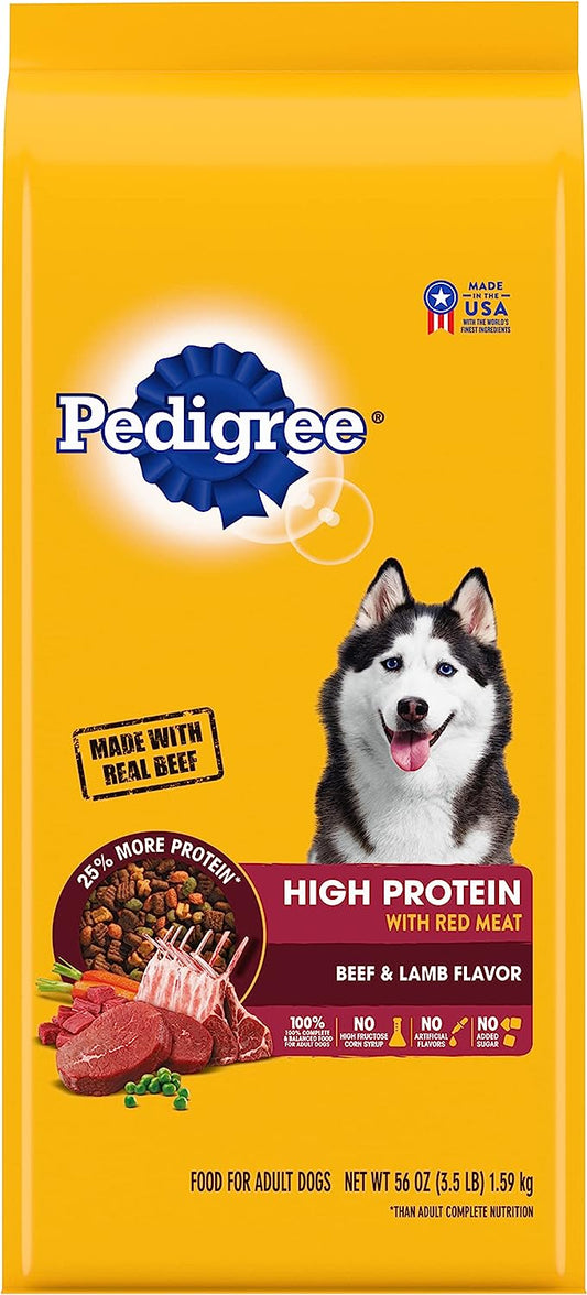 PEDIGREE DRY DOG FOOD HIGH PROTEIN BEEF & LAMB FLAVOR WITH RED MEAT 1.59KG - PCCCS392 Pie's Variety Store