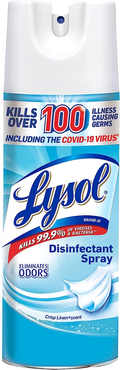 Lysol Sanitizing and Antibacterial Spray for Disinfecting & Deodorizing, Crisp Linen, 12.5 Fl Oz - 01920074186 Pie's Variety Store