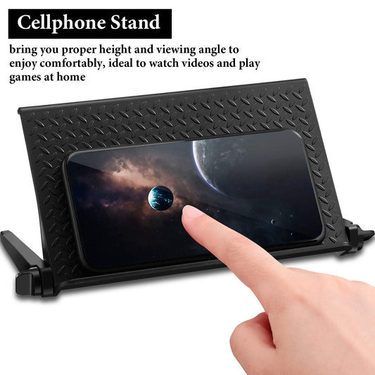 2 Pieces TV Top Shelf Adjustable Screen Shelf TV Monitor Top Bracket for Cellphone Stand, Media Boxes, Game Console, Router and Home(8.5 x 4.5 Inch,Black) Blulu
