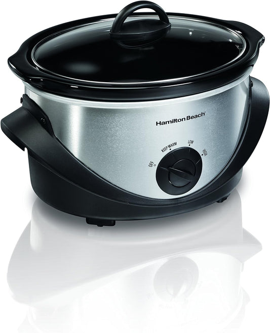 HAMILTON BEACH 33141 4QT SLOW COOKER BLACK - HTBQM33141 Pie's Variety Store