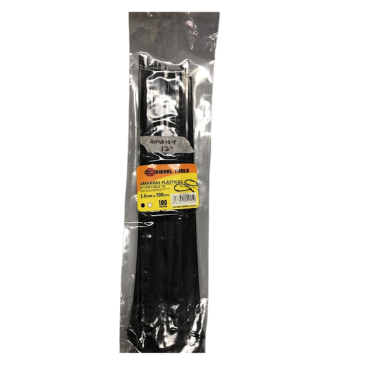 Diesel Tool Nylon Cable Tie Black 12 Inches - AMA104 Mega