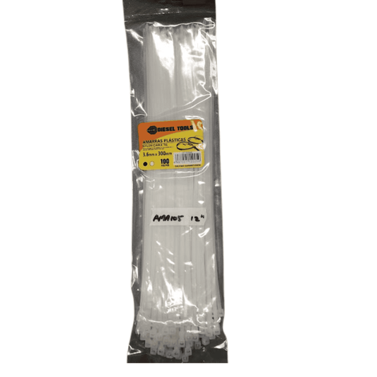 Diesel Tool Nylon Cable Tie White 12 Inches - AMA105 Mega