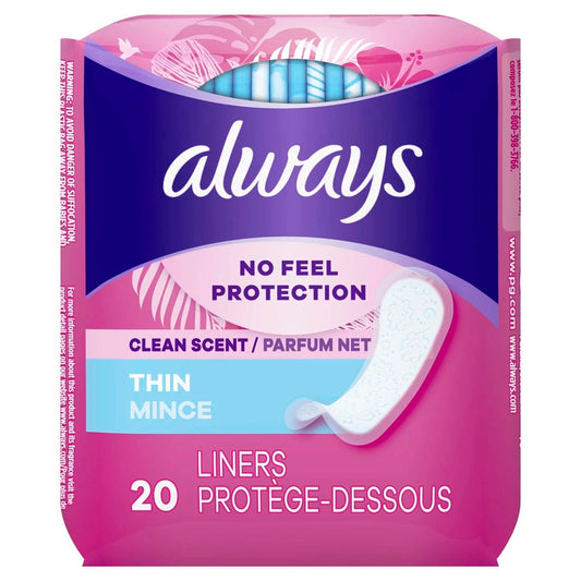 ALWAYS PANTY LINERS BREATHABLE SCENTED 20CT - APLBS20 Pie's Variety Store