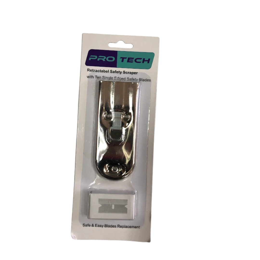 Pro Tech Retractable safety scraper with Ten single Edged safety Blades - CJT023 MEGA