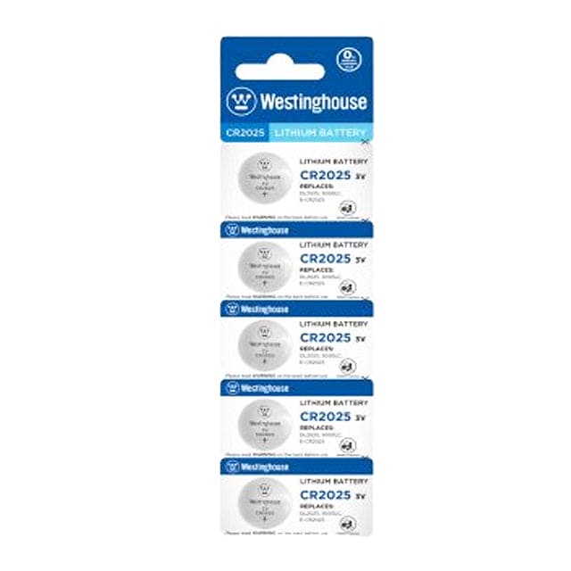 The Westinghouse Lithium Button Cells – 3 V Battery - Ideal for Key FOBS, Watches, Calculators, Meters, Remotes and Other small Devices - CR2016-BP5 MEGA