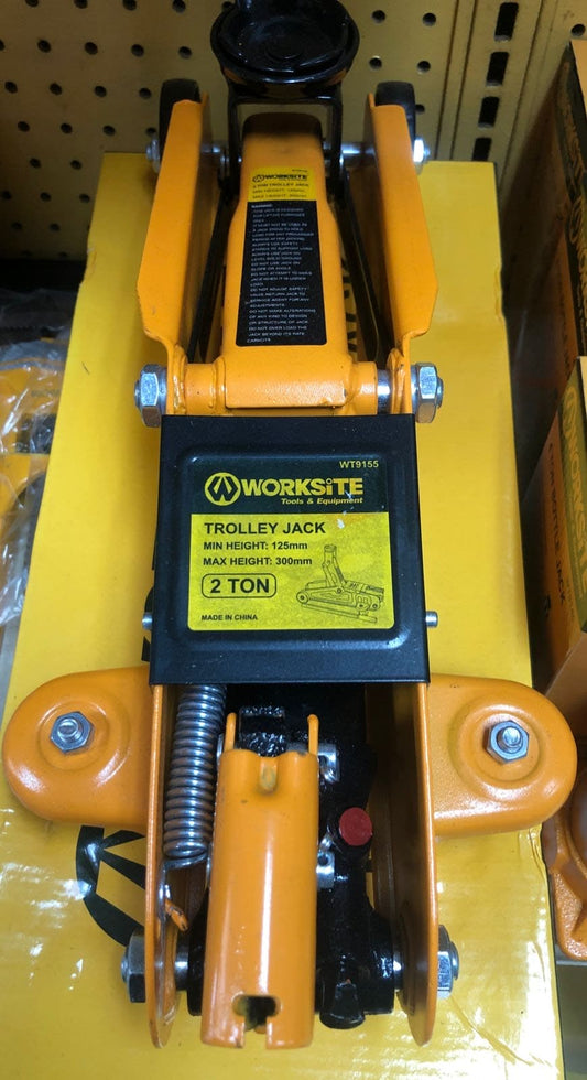 Worksite 2 Ton (4,000 lb) Capacity Floor Jack Ergonomic Design Simple design for ease of use and maintenance. Integrated carry handle design is convenient and easy to lift and place.-WT9155 Worksite Hand Tools