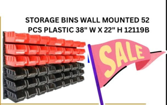 Storage Bins Wall Mounted 52 pieces Plastic 38 Inches x 22 Inches you can store a large quantity of items while still keeping everything organized and accessible.- 12119B ebuystt