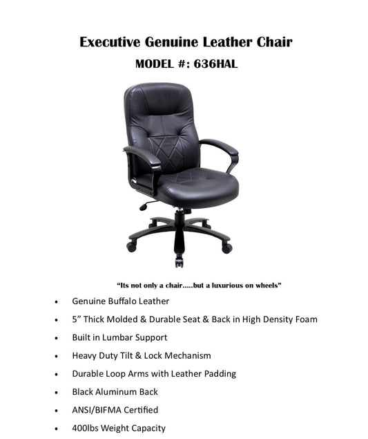 Executive Genuine Leather Chair-636HAL EBUYSTT