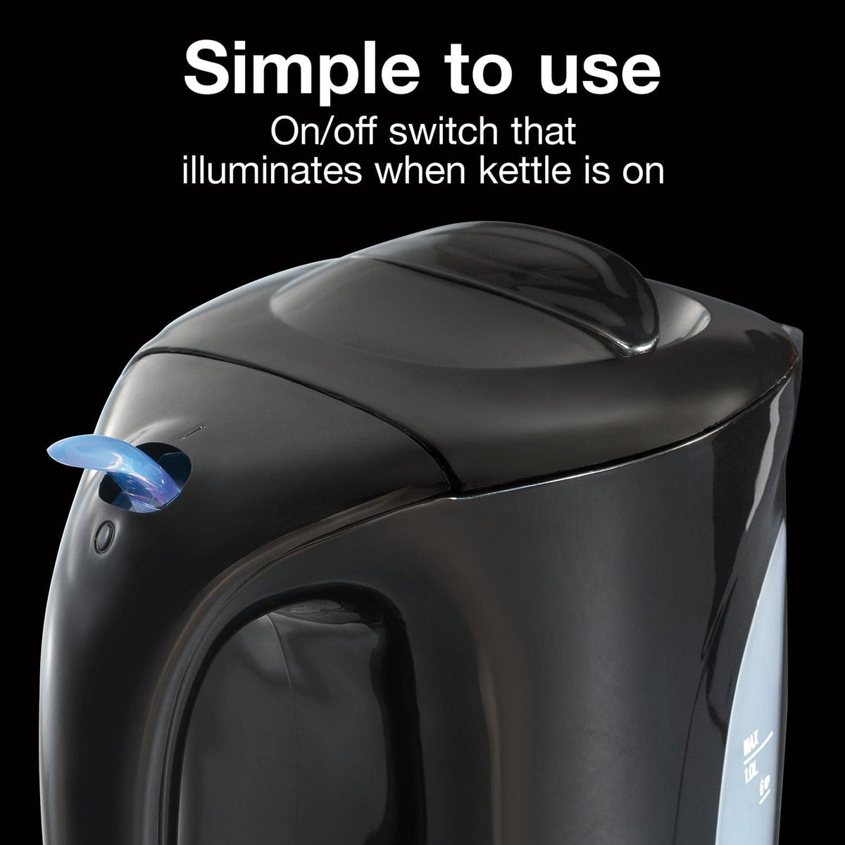 Cordless Electric Kettle, 1 Liter, Black - Model K2071R