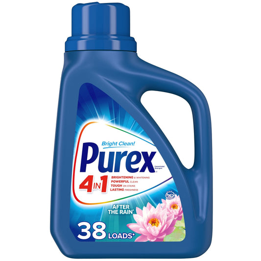 Purex Liquid Laundry Detergent, After the Rain, 50 Fluid Ounces, 38 Loads - 02420004789 Pie's Variety Store