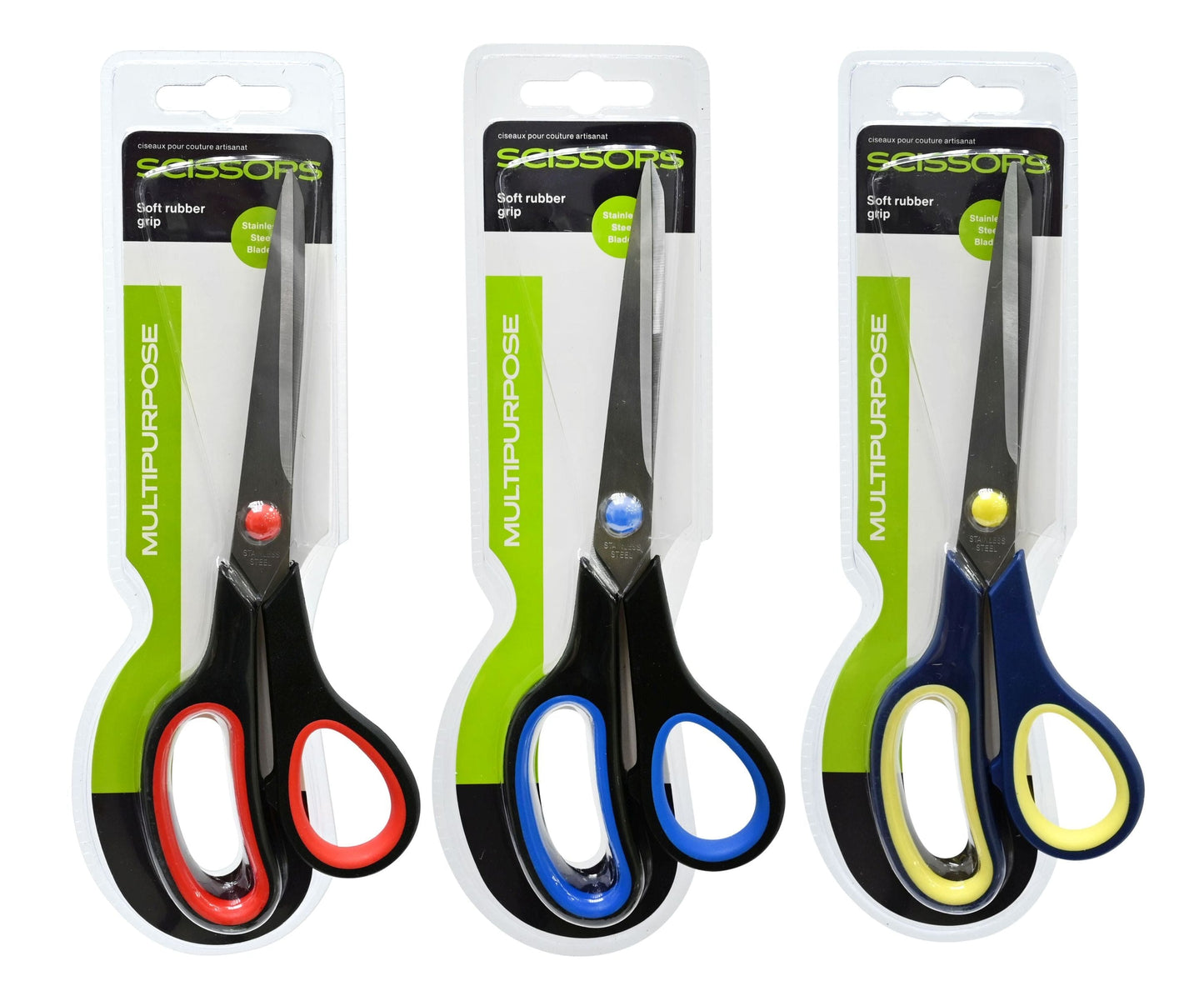 Scissors Rubber Grip Large great for everyday use in your home office. - QH0040 MEGA