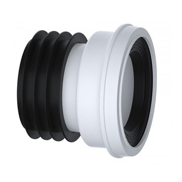 W.C. Pan Connector Cronex: Space Saving, Made Of White PVC & Rubber Washer - CRX0220 MEGA