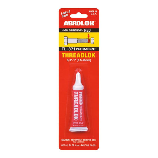 ABRO Threadlok Industrial-Grade Epoxy Resin Adhesive, Red, 6 ml, High Strength, Versatile, Easy to Use, Prevents Loosening, Ideal for Fasteners--TL371 ( MABR0015) ebuystt