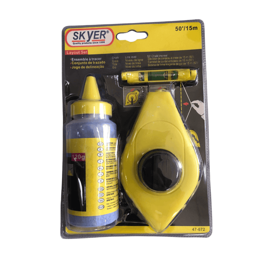CHALK LINE 50 FOOT WITH CHALK & LINE LEVEL- 47-672 Mega