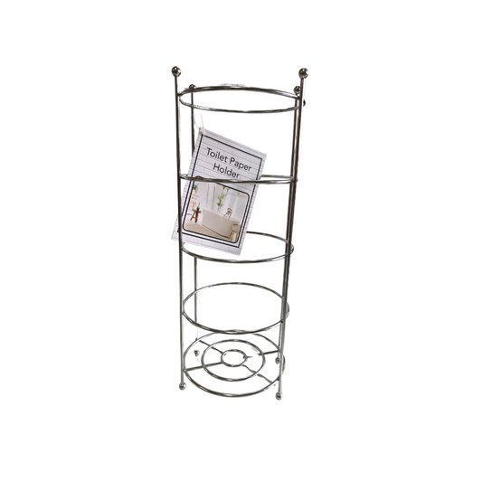 Toilet Paper Holder 3 Roll Chrome (with Reserve Function), Free-Standing Stainless Steel Stand for Bathroom & Toilet Spare Rolls Storage.-EW187 EBUYSTT