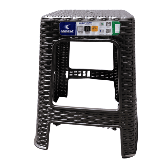 Rattan Stool, The perfect backyard addition, Built-in footrests will also ensure hours of comfortable lounging Brown- 20016337 MEGA