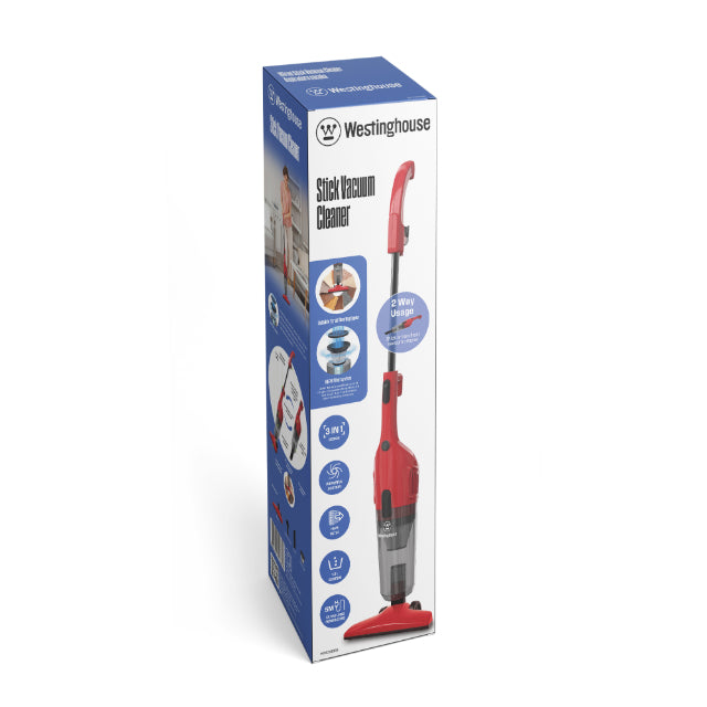 WESTINGHOUSE 3IN1 STICK VACUUM RED ebuystt
