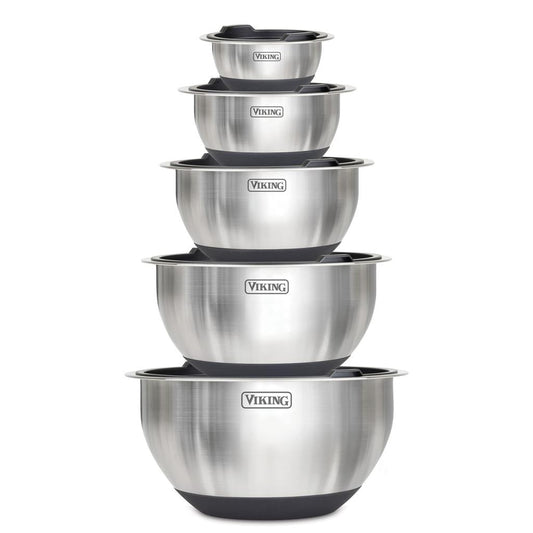 Viking Stainless Steel Mixing Bowls Set 10 Pieces - 493218-0840595110667 ebuystt