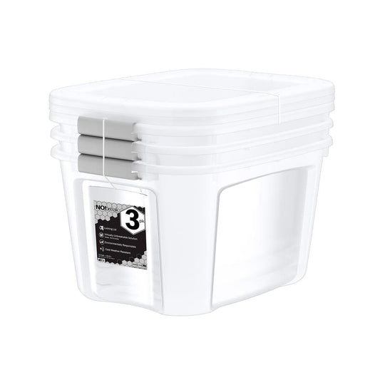 NO! Break Plastic Containers 3 Units / 41 Liter / 11 gallon Ideal to organize objects in your office, garage, tools, clothes and accessories.-467384 ebuystt