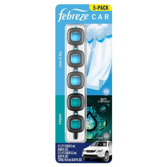 Febreze Car Air Freshener 5 Units-483916-0030772133132 ebuystt