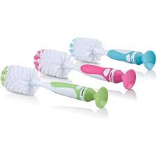 Nuby Bottle & Nipple Brush with Suction Base - 04852605523 Pie's Variety Store