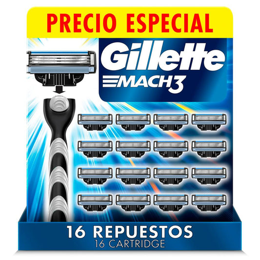 Gillette Mach3 3-Blade Razor Cartridges 16 Units - 495119 ebuystt
