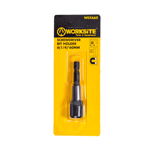 Worksite Magnetic Screwdriver Bit Holder 60MM Widely used in home DIY, woodworking, auto parts, professional machine repairing and more.- WEX660 Worksite Hand Tools