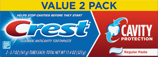 Crest Cavity Protection Toothpaste Value 2 Pack (11.4oz) - 03700051208 Pie's Variety Store